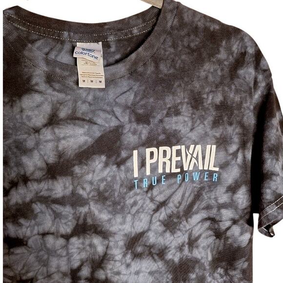 I prevail true power album graphic print band tee music metal tie dye mens black - Picture 4 of 4